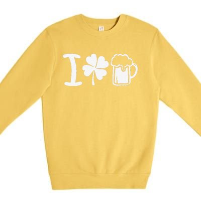 Saint Patrick's Day I Love Beer Gift Premium Crewneck Sweatshirt