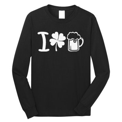 Saint Patrick's Day I Love Beer Gift Long Sleeve Shirt