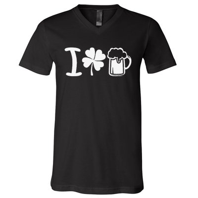 Saint Patrick's Day I Love Beer Gift V-Neck T-Shirt