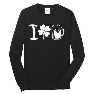 Saint Patrick's Day I Love Beer Gift Tall Long Sleeve T-Shirt