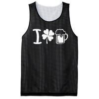 Saint Patrick's Day I Love Beer Gift Mesh Reversible Basketball Jersey Tank