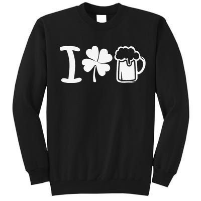 Saint Patrick's Day I Love Beer Gift Tall Sweatshirt