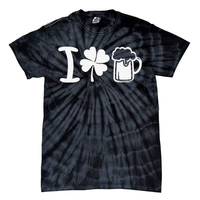 Saint Patrick's Day I Love Beer Gift Tie-Dye T-Shirt