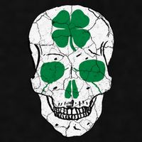 St Patrick's Day Clover Skull Ladies PosiCharge Tri-Blend Wicking Tank
