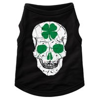 St Patrick's Day Clover Skull Doggie Tank