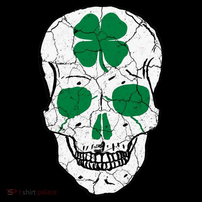 St Patrick's Day Clover Skull Sweatshirt