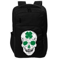 St Patrick's Day Clover Skull Impact Tech Backpack