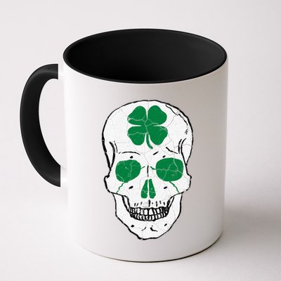 St Patrick's Day Clover Skull Mug