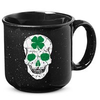 St Patrick's Day Clover Skull 15oz Campfire Ceramic Mug