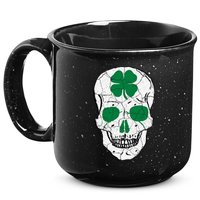 St Patrick's Day Clover Skull 15oz Campfire Ceramic Mug