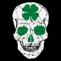 St Patrick's Day Clover Skull Drawstring Bag