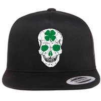 St Patrick's Day Clover Skull Flatbill Hat