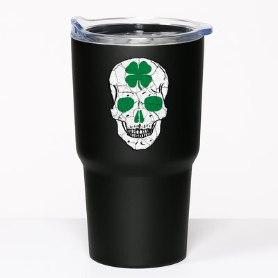 St Patrick's Day Clover Skull Tumbler