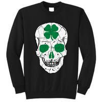 St Patrick's Day Clover Skull Tall Sweatshirt