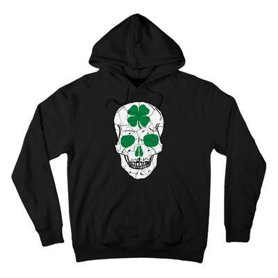 St Patrick's Day Clover Skull Tall Hoodie