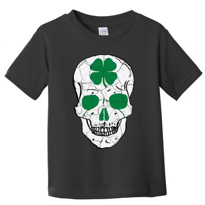 St Patrick's Day Clover Skull Toddler T-Shirt