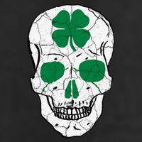 St Patrick's Day Clover Skull Microfiber Hand Towel