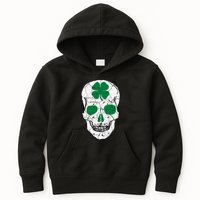 St Patrick's Day Clover Skull Kids Hoodie
