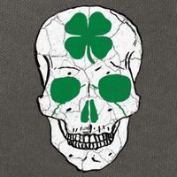 St Patrick's Day Clover Skull Cotton Canvas Backpack