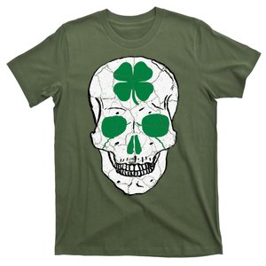 St Patrick's Day Clover Skull T-Shirt