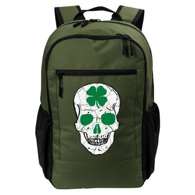 St Patrick's Day Clover Skull Backpack
