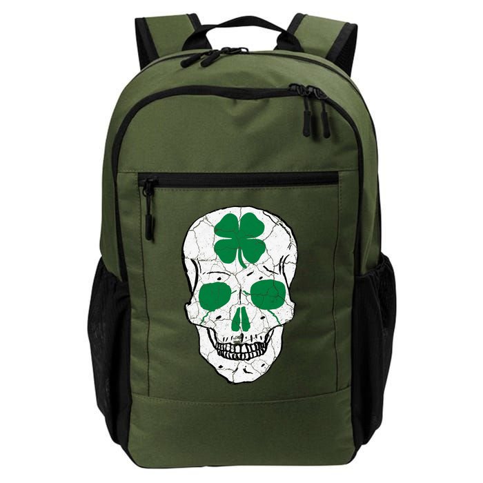St Patrick's Day Clover Skull Backpack