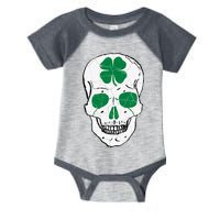 St Patrick's Day Clover Skull Infant Baby Jersey Bodysuit