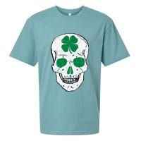 St Patrick's Day Clover Skull Sueded Cloud Jersey T-Shirt