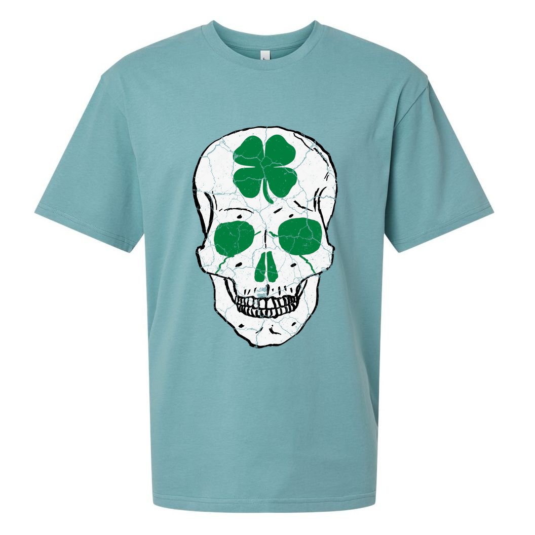 St Patrick's Day Clover Skull Sueded Cloud Jersey T-Shirt