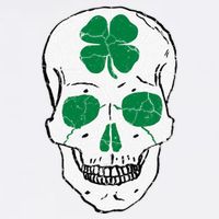 St Patrick's Day Clover Skull Garment-Dyed Sweatshirt