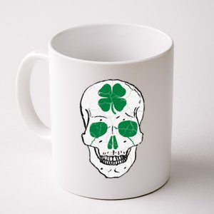 St Patrick's Day Clover Skull Coffee Mug