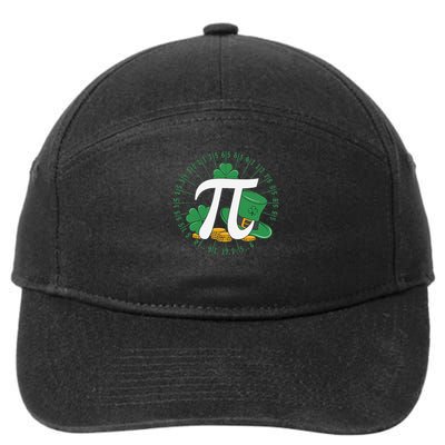 St Patricks Day Happy Pi Day Math Science Irish Shamrocks 7-Panel Snapback Hat