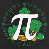 St Patricks Day Happy Pi Day Math Science Irish Shamrocks Knit Cap Winter Beanie
