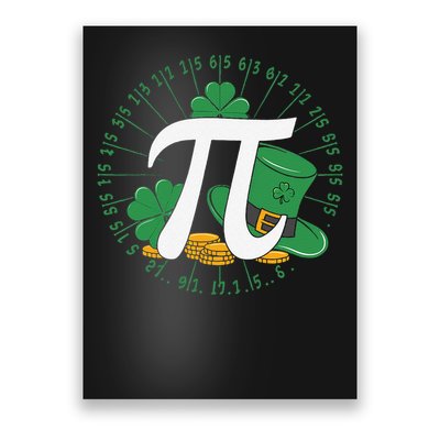St Patricks Day Happy Pi Day Math Science Irish Shamrocks Poster