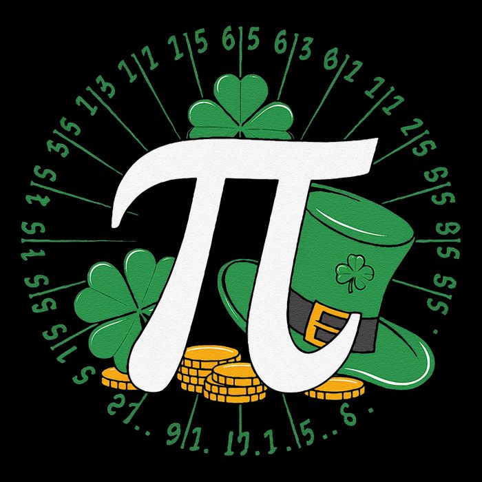 St Patricks Day Happy Pi Day Math Science Irish Shamrocks Baby Bodysuit