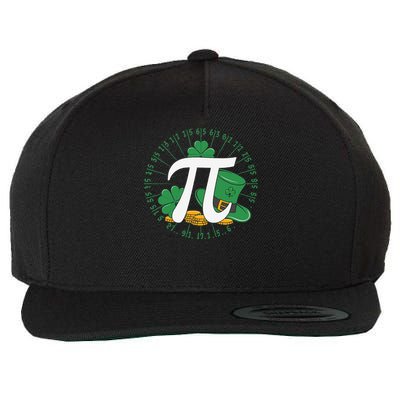 St Patricks Day Happy Pi Day Math Science Irish Shamrocks Wool Snapback Cap