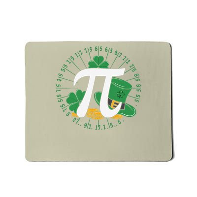 St Patricks Day Happy Pi Day Math Science Irish Shamrocks Mousepad