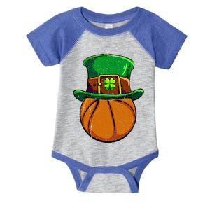 St Patricks Day Basketball Ball Irish Shamrock Gift Infant Baby Jersey Bodysuit