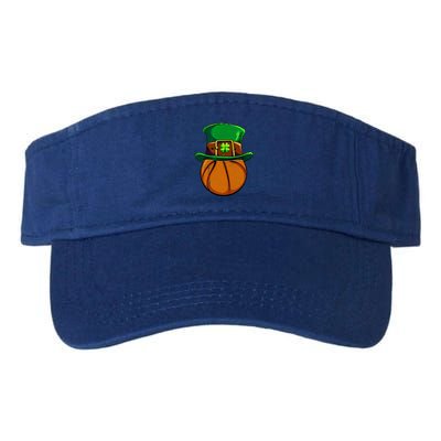 St Patricks Day Basketball Ball Irish Shamrock Gift Valucap Bio-Washed Visor