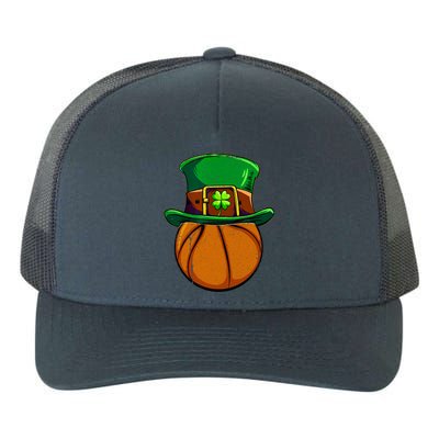 St Patricks Day Basketball Ball Irish Shamrock Gift Yupoong Adult 5-Panel Trucker Hat