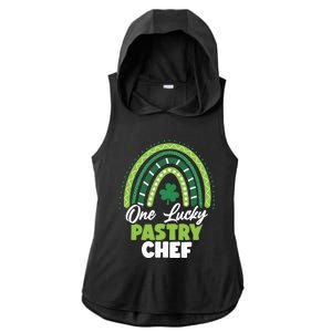 St Patricks Day One Lucky Pastry Chef Cool Gift Ladies PosiCharge Tri-Blend Wicking Draft Hoodie Tank