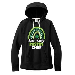 St Patricks Day One Lucky Pastry Chef Cool Gift Women's Fleece Hoodie