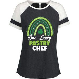 St Patricks Day One Lucky Pastry Chef Cool Gift Enza Ladies Jersey Colorblock Tee