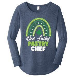 St Patricks Day One Lucky Pastry Chef Cool Gift Women's Perfect Tri Tunic Long Sleeve Shirt