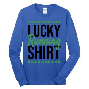 St Patrick's Day Gym Fitness Marathon Running Lucky Running Gift Tall Long Sleeve T-Shirt