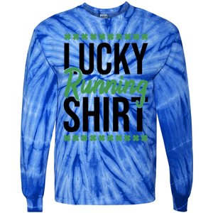 St Patrick's Day Gym Fitness Marathon Running Lucky Running Gift Tie-Dye Long Sleeve Shirt