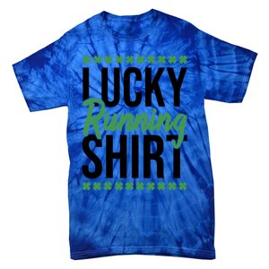 St Patrick's Day Gym Fitness Marathon Running Lucky Running Gift Tie-Dye T-Shirt