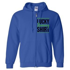 St Patrick's Day Gym Fitness Marathon Running Lucky Running Gift Full Zip Hoodie