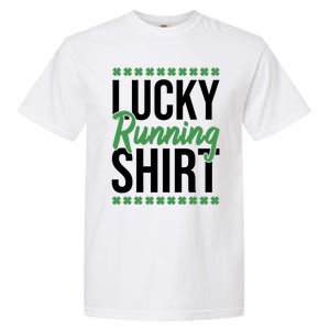 St Patrick's Day Gym Fitness Marathon Running Lucky Running Gift Garment-Dyed Heavyweight T-Shirt