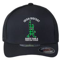 St Patricks Day Irish Bigfoot Sasquatch Saint Paddy's Clover Premium Flexfit Unipanel Trucker Cap